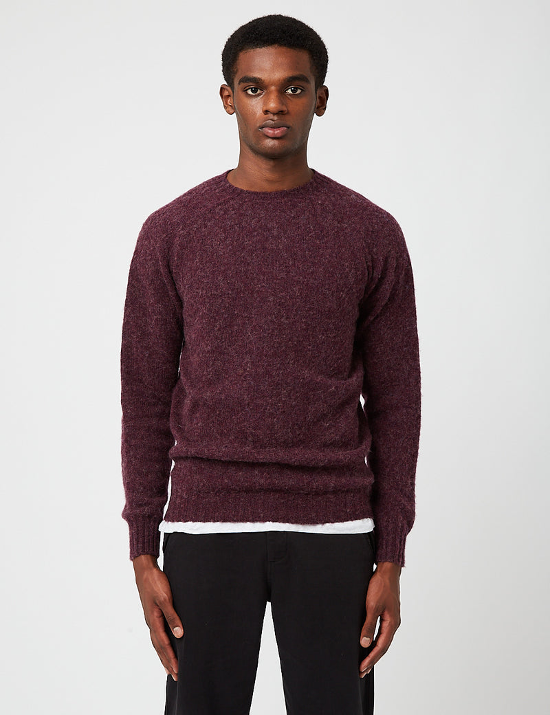 Bhode Supersoft Lambswool Pullover (Made in Scotland) - Pagan Purple