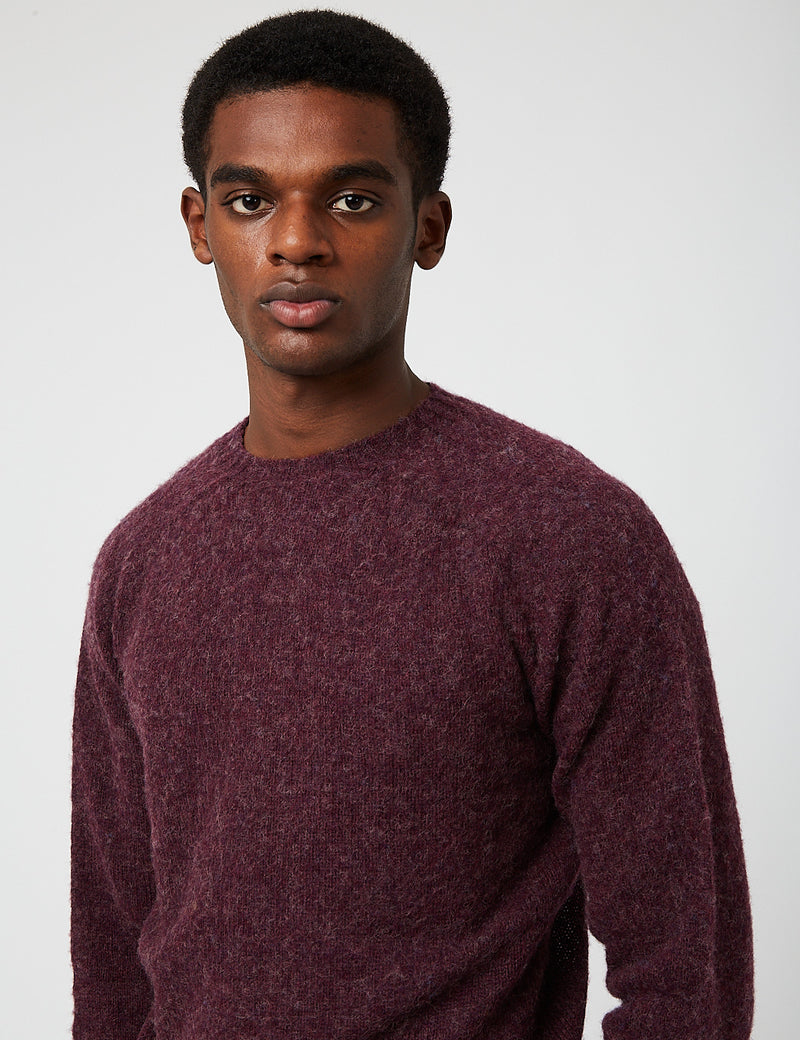 Bhode Supersoft Lambswool Pullover (Made in Scotland) - Pagan Purple