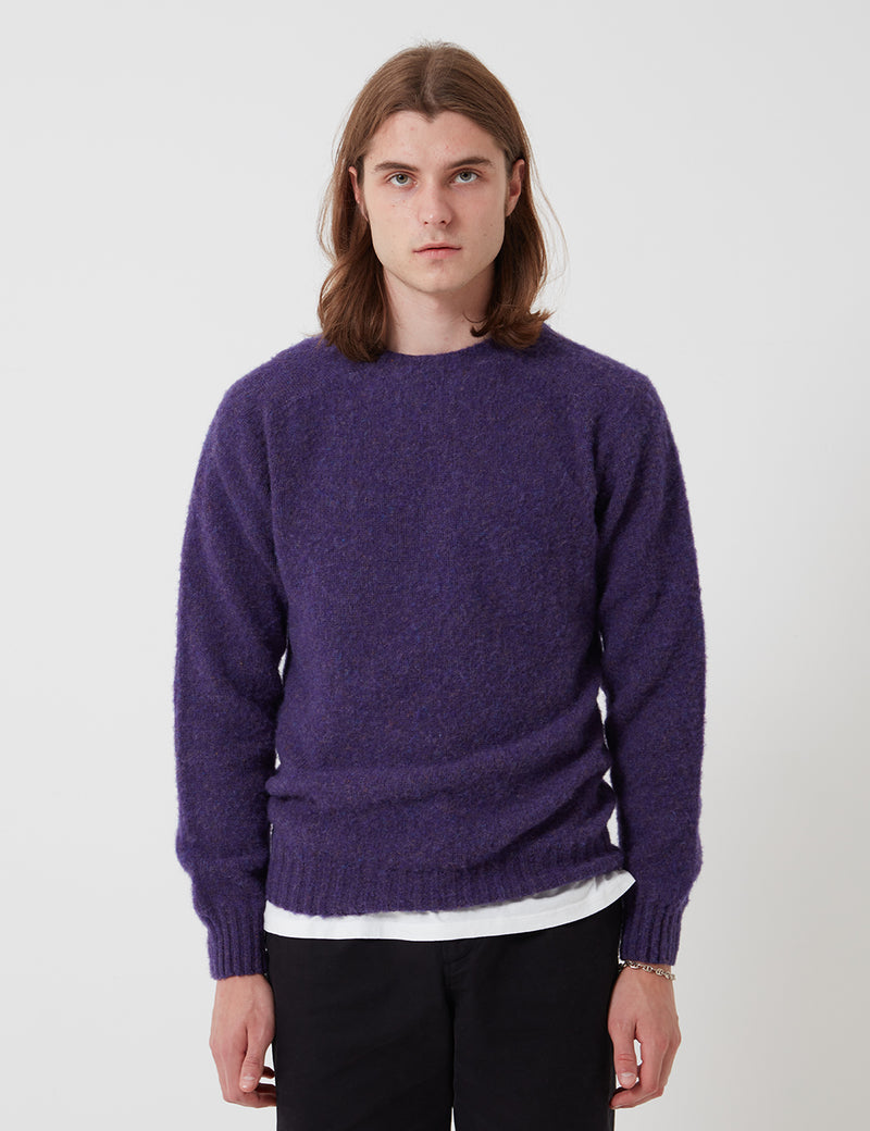 Bhode Supersoft Lambswool 점퍼 (Made in Scotland)-Royal Violet