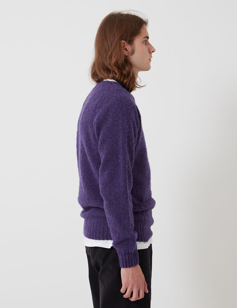 Pull en laine d'agneau Bhode Supersoft (fabriqué en Écosse) - Royal Violet