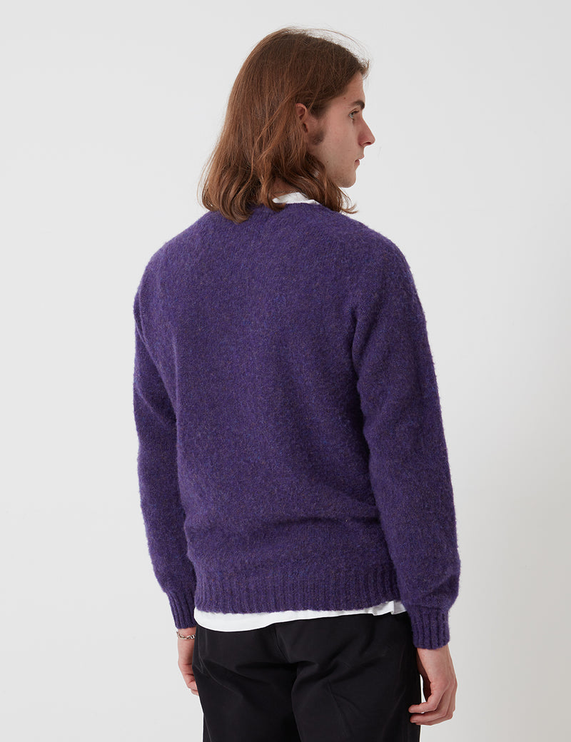 Pull en laine d'agneau Bhode Supersoft (fabriqué en Écosse) - Royal Violet