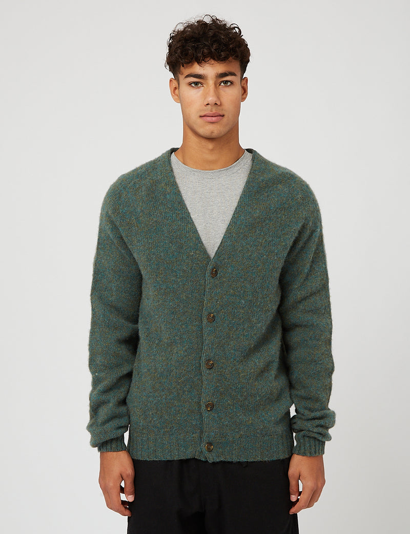 Bhode Lambswool Cardigan - Jade Green | URBAN EXCESS.