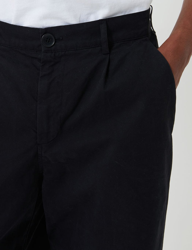 Pantalon Bhode Everyday (Relaxed, Cropped Leg) - Noir