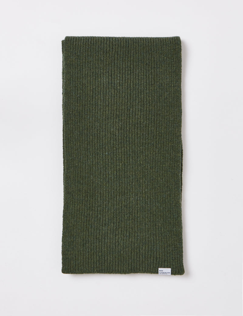 Bhode Hawick Scarf（Lambswool）-ローズマリーグリーン