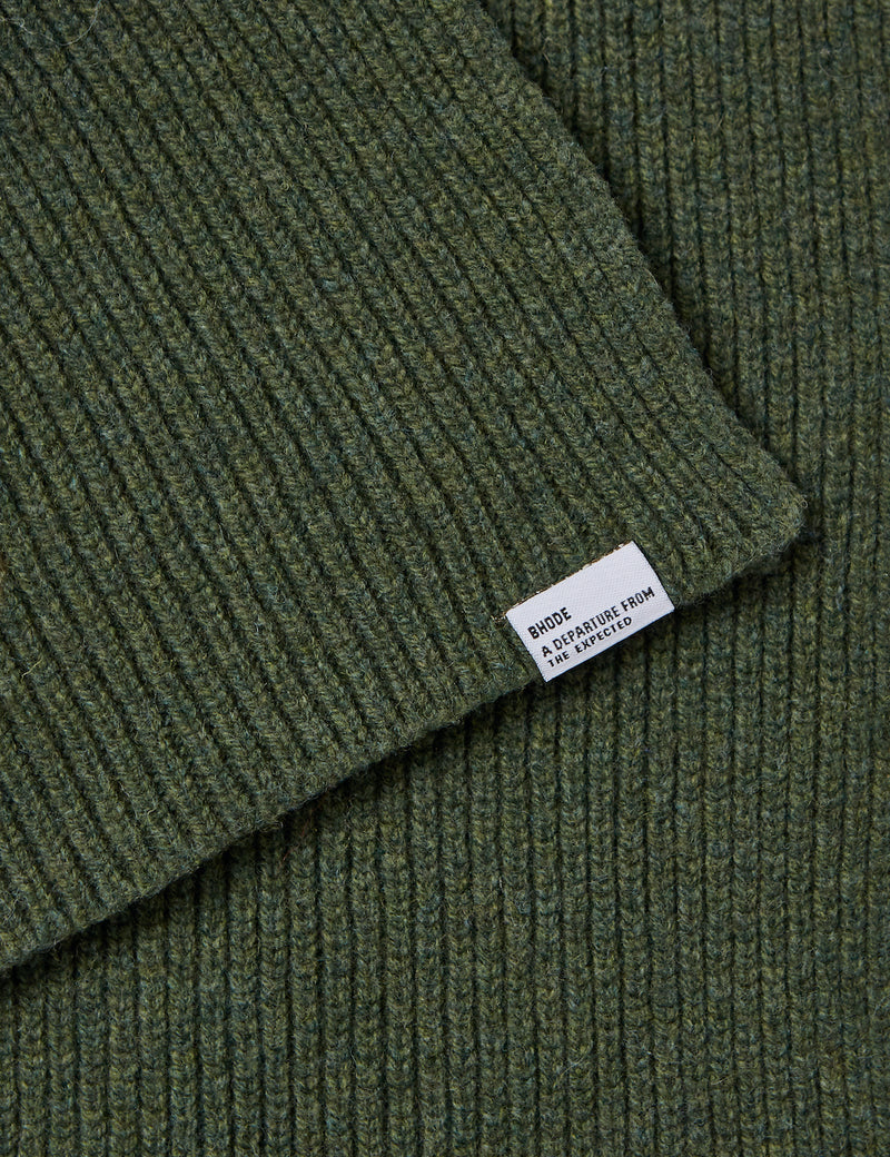 Bhode Hawick Scarf（Lambswool）-ローズマリーグリーン