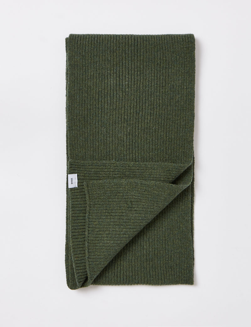 Bhode Hawick Scarf（Lambswool）-ローズマリーグリーン