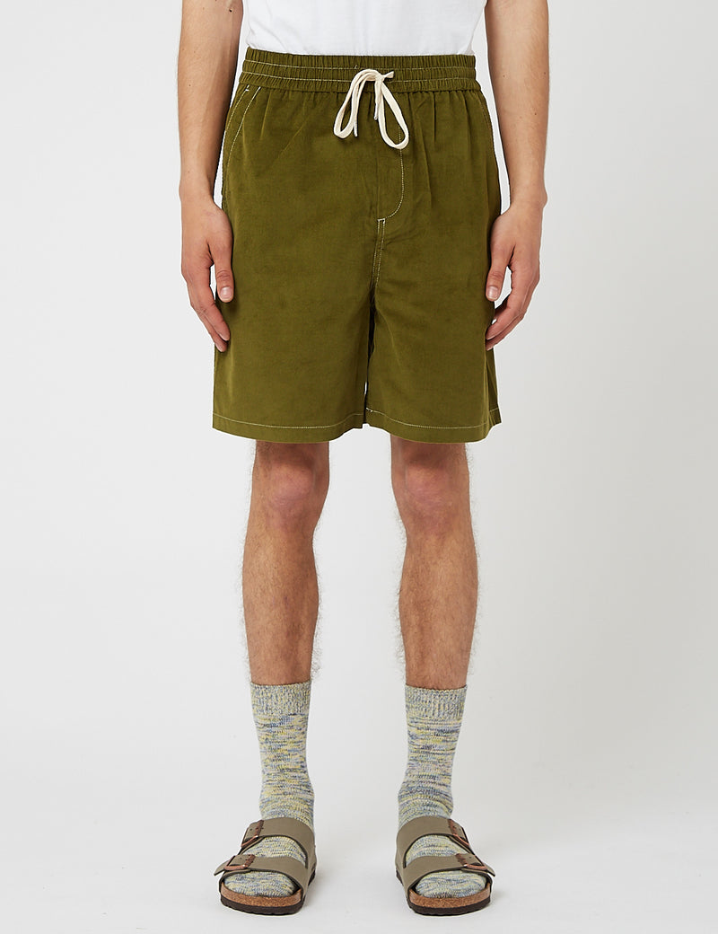 Bhode x Brisbane Moss Cord Shorts ( Bhode ) - Grasgrün