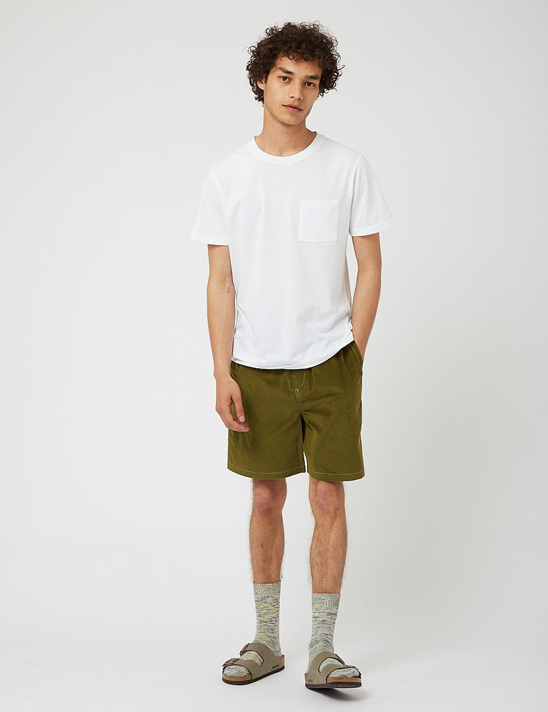 Bhode x Brisbane Moss Cord Shorts ( Bhode ) - Grasgrün