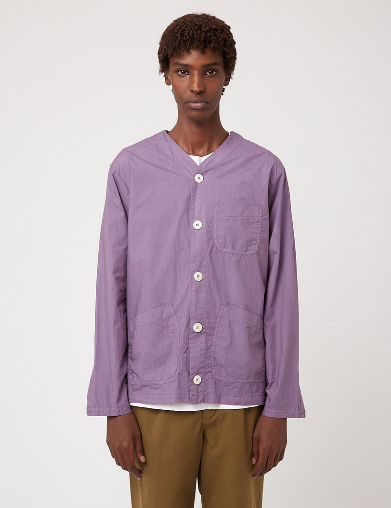 Bhode Railroad Shirt (italienische Popeline) - Space Lila