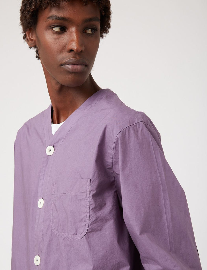 Bhode Railroad Shirt (italienische Popeline) - Space Lila