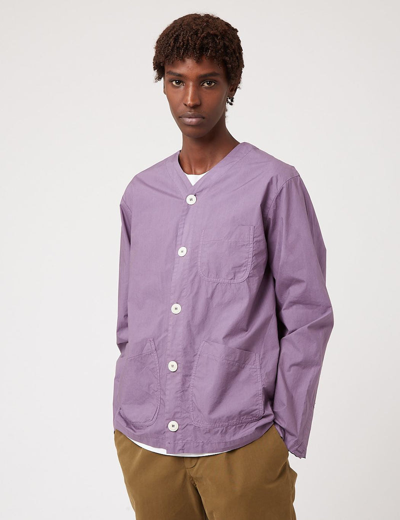 Bhode Railroad Shirt (italienische Popeline) - Space Lila