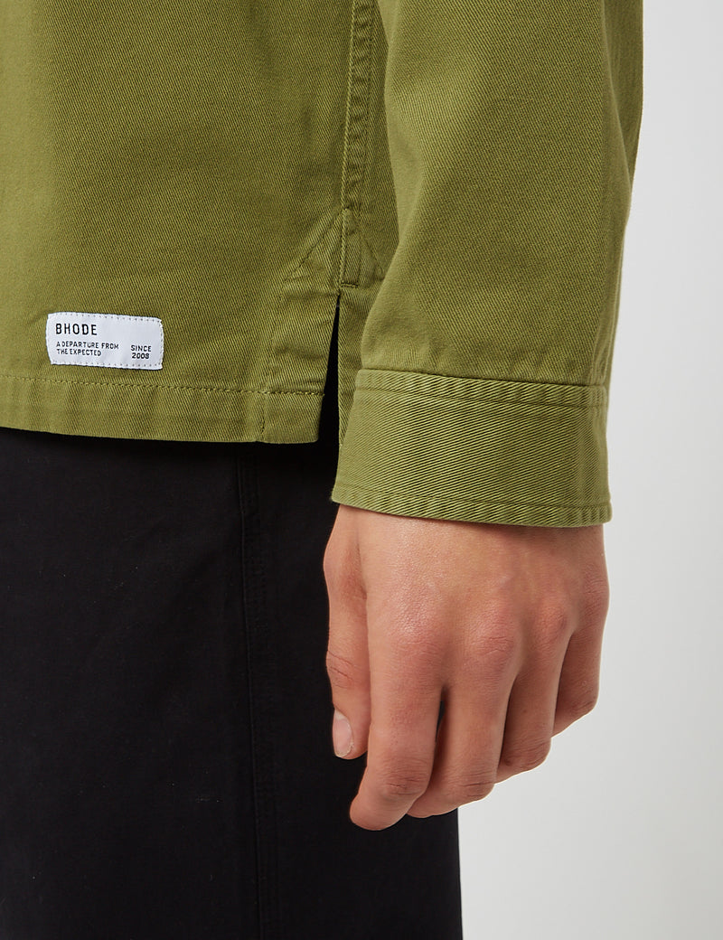 Bhode Box Shirt (Baumwolltwill) - Loden Green