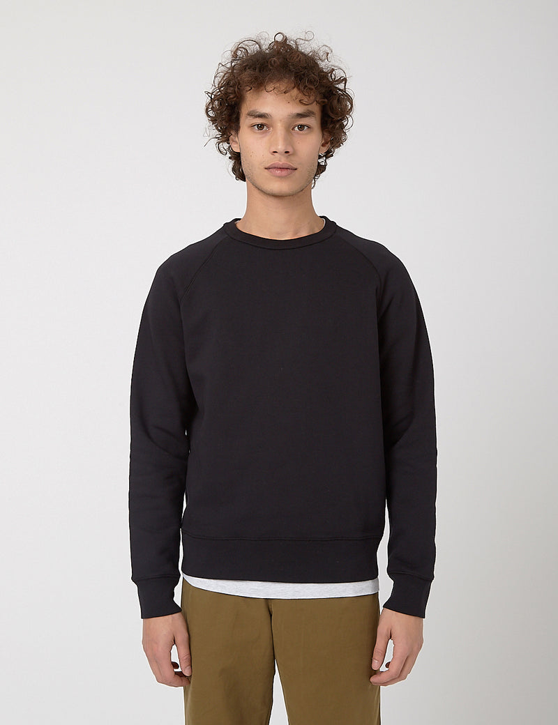 Bhode Besuto Raglan Sweatshirt (Organic Cotton) - Black