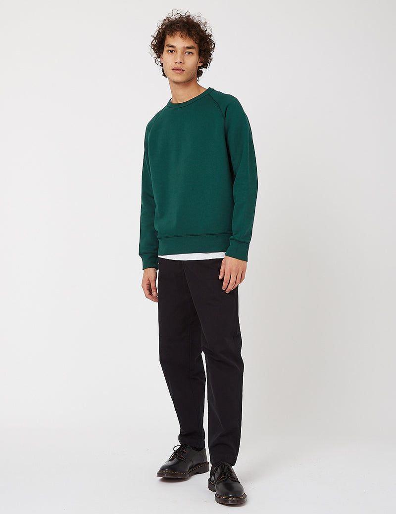 Bhode Besuto Raglan Sweatshirt (Bio-Baumwolle) - Waldgrün