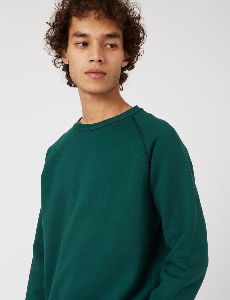 Bhode Besuto Raglan Sweatshirt (Organic Cotton) - Forest Green