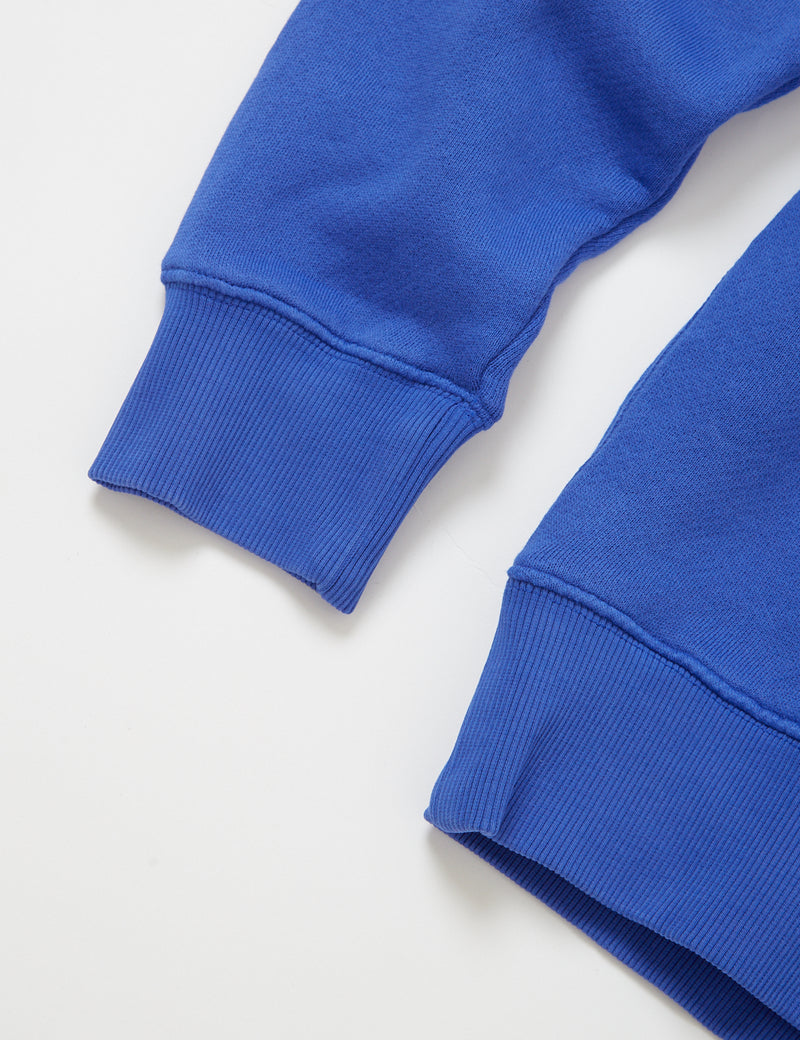 Bhodeラグランクルースウェットシャツ（ループバック）-フレンチブルー