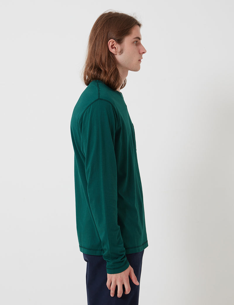Bhode Langarm-T-Shirt (Bio-Baumwolle) - Waldgrün