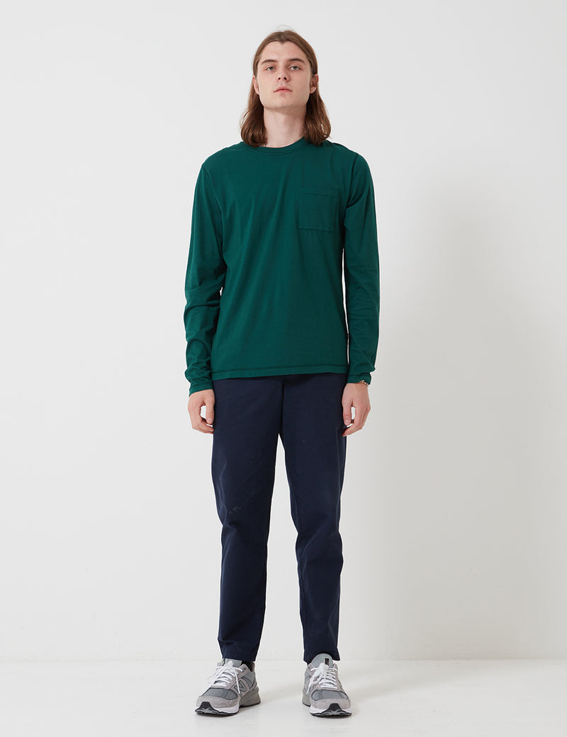 Bhode Besuto Long Sleeve T-Shirt (Organic Cotton) - Forest Green