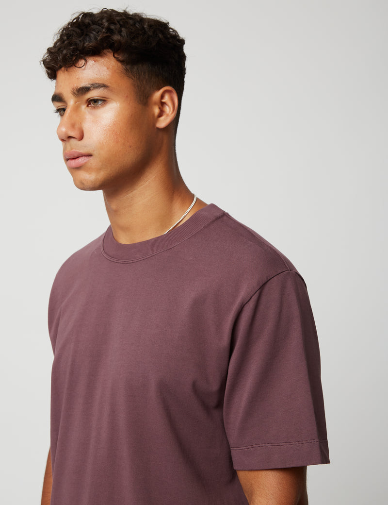 T-Shirt Bhode Everyday Heavyweight (Bio) - Aubergine