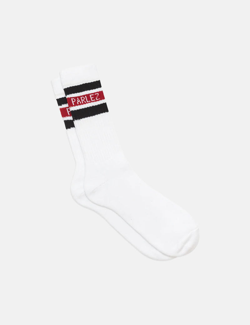 Chaussettes Parlez Block - Blanc/Noir/Rouge