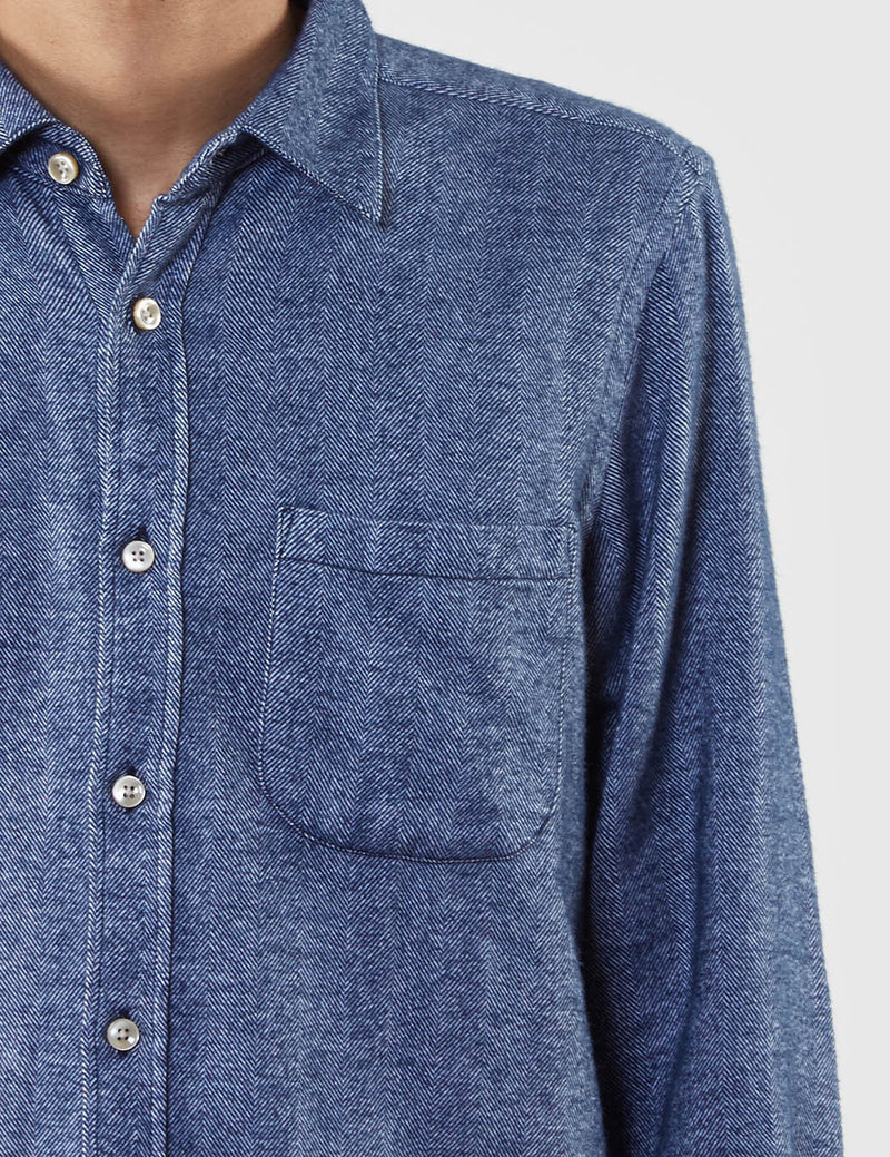 Portuguese Flannel Broca Shirt - Blue