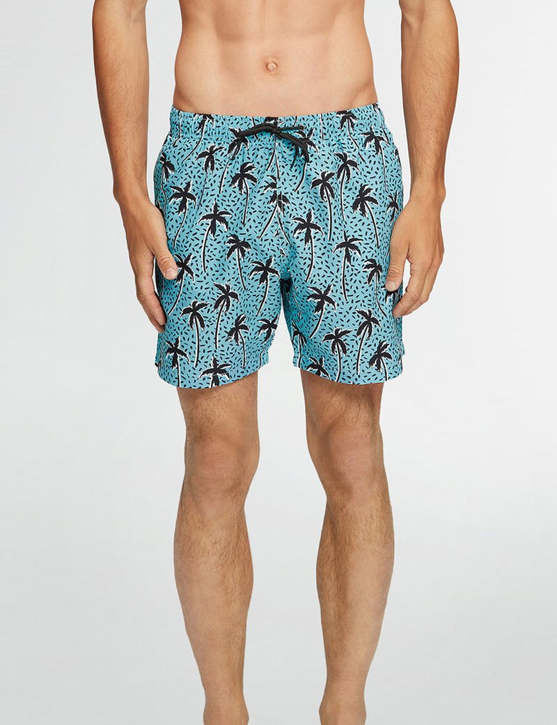 Boardies Flair Palm Swim Shorts (Mid-Length)-블루