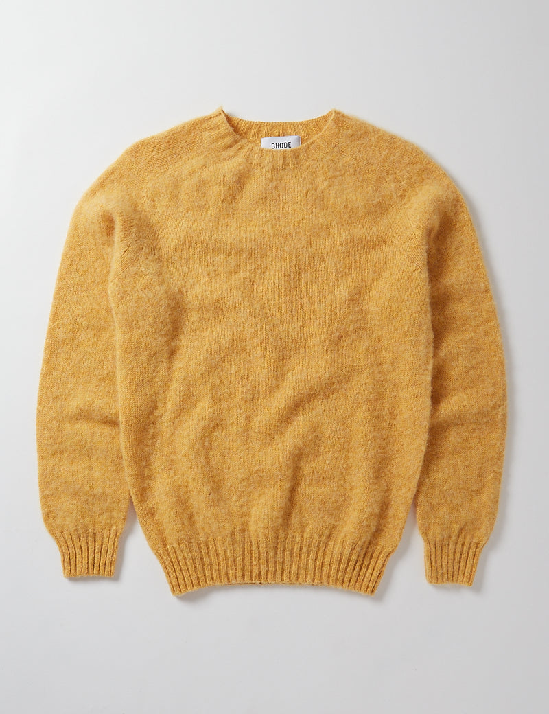 Bhode Supersoft Lambswool Jumper（Made in Scotland）-マジパン