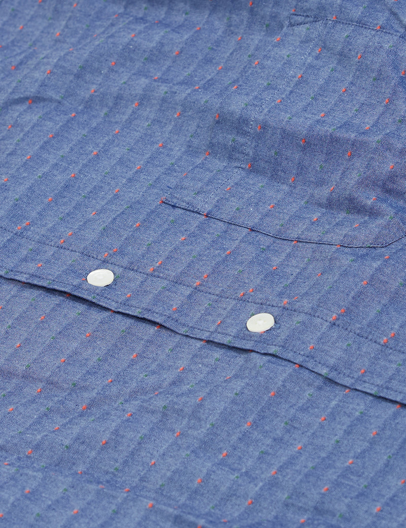 Portuguese Flannel Cafe Button Down Shirt - Blue