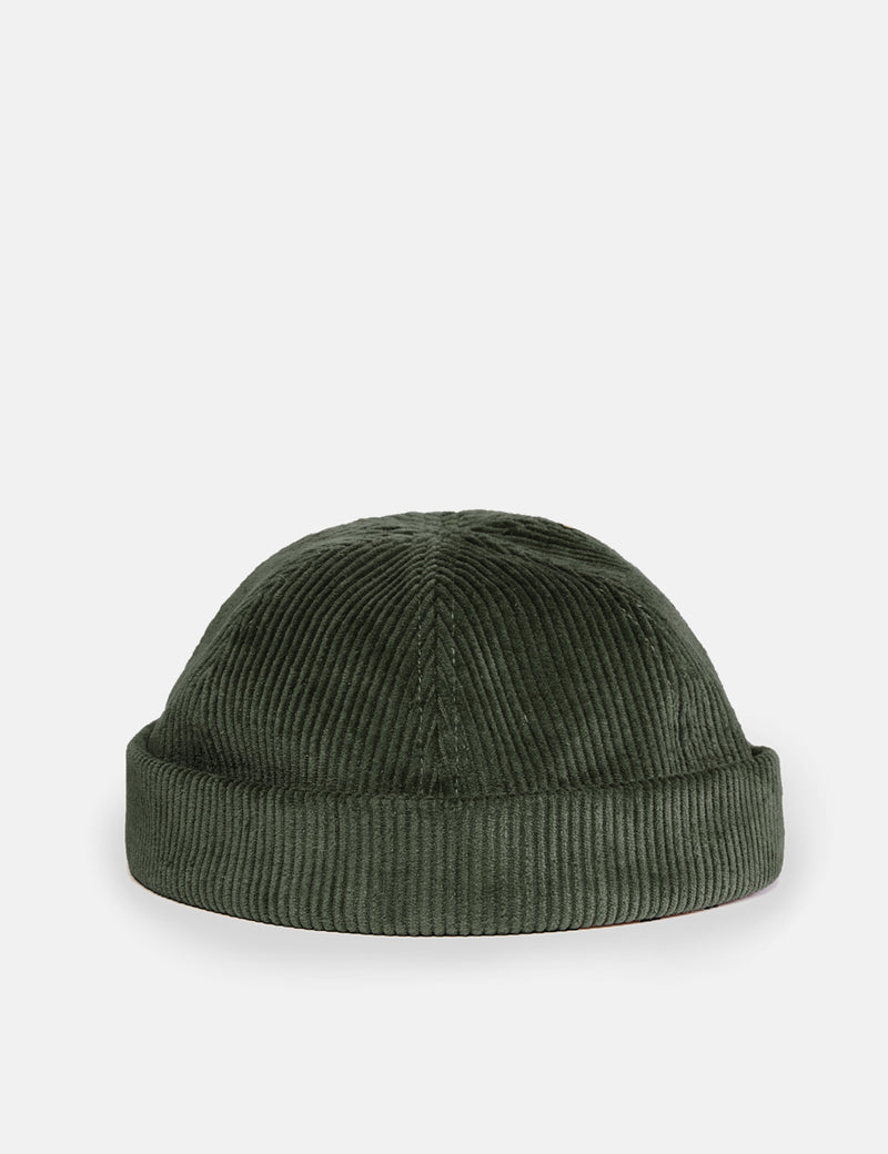 SCRT Docker Beanie Hat (Cord) - Olive Green