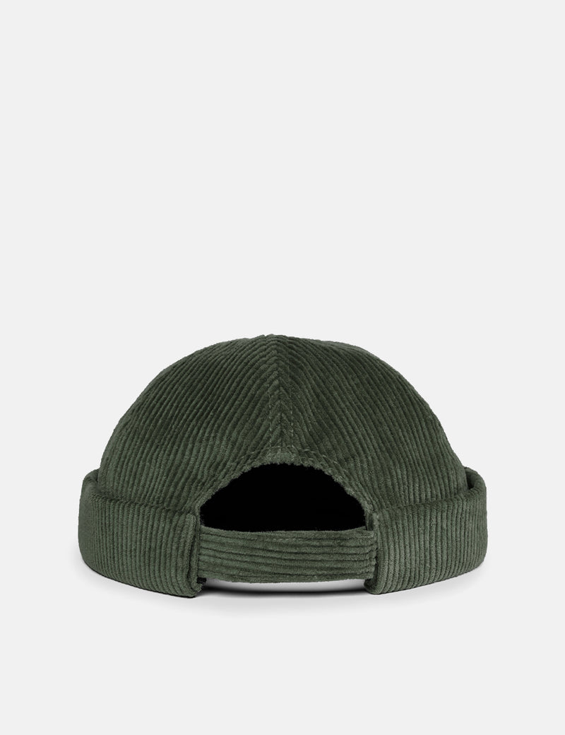 SCRT Docker Beanie Hat (Cord) - Olive Green