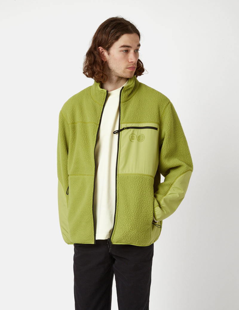 Purple Mountain Observatory Borg Fleece Jacket - Lime