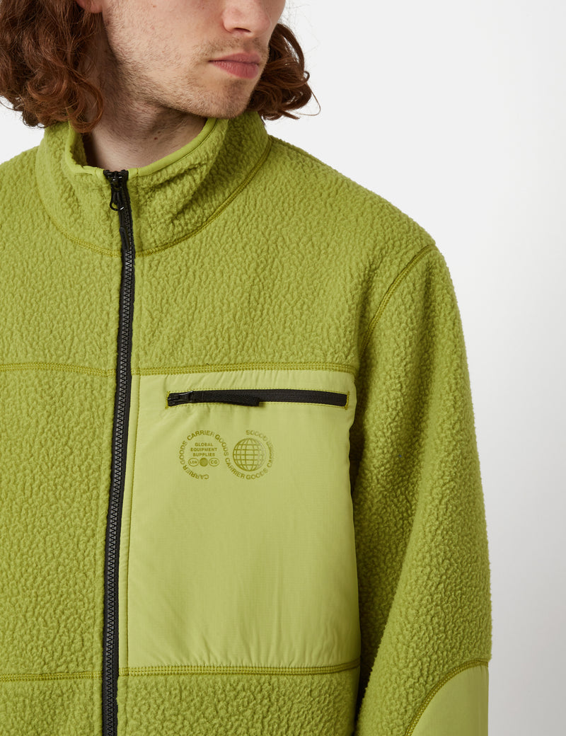 Purple Mountain Observatory Borg Fleece Jacket - Lime