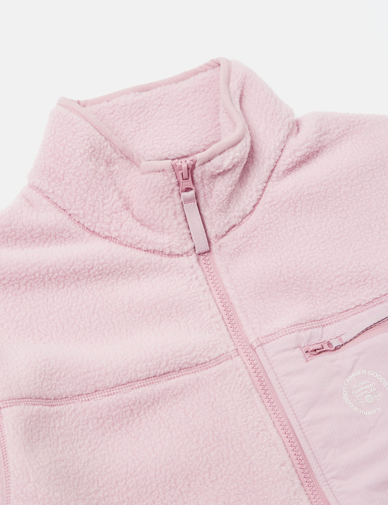 Carrier Goods Borg Zip Through Fleece Jacket - Rose