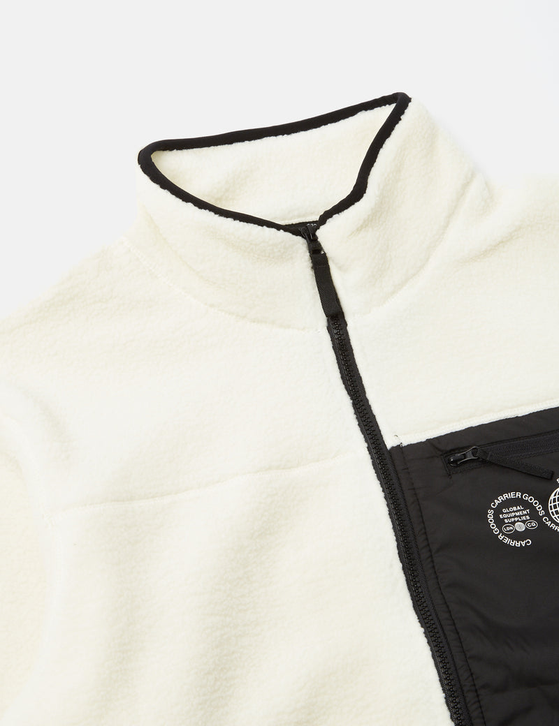 Carrier Goods Borg Zip Through Fleece Jacket - Snow