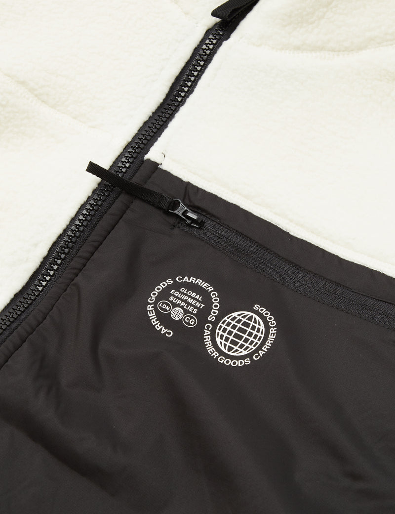 Carrier Goods Borg Zip Through Fleece Jacket - Snow