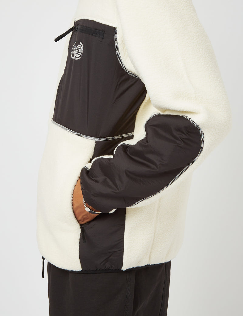 Carrier Goods Borg Zip Through Fleece Jacket - Snow