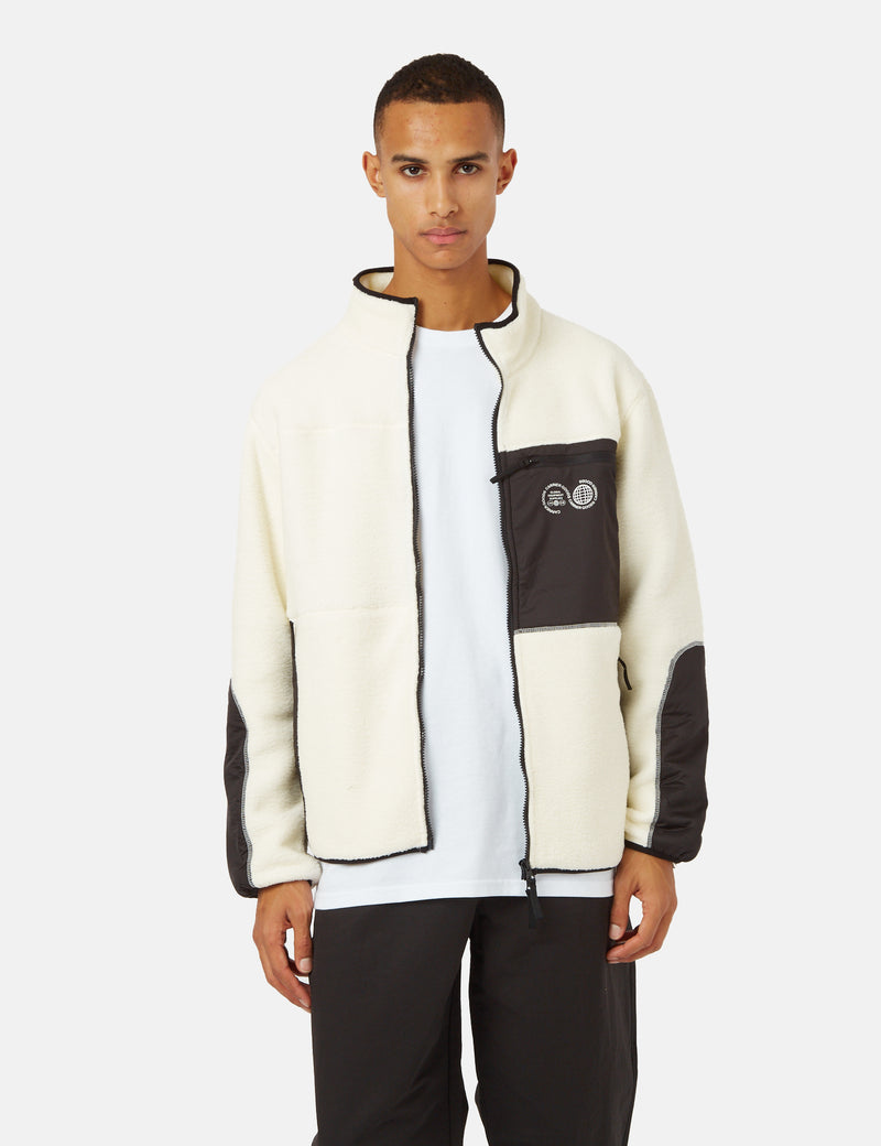 Carrier Goods Borg Zip Through Fleece Jacket - Snow
