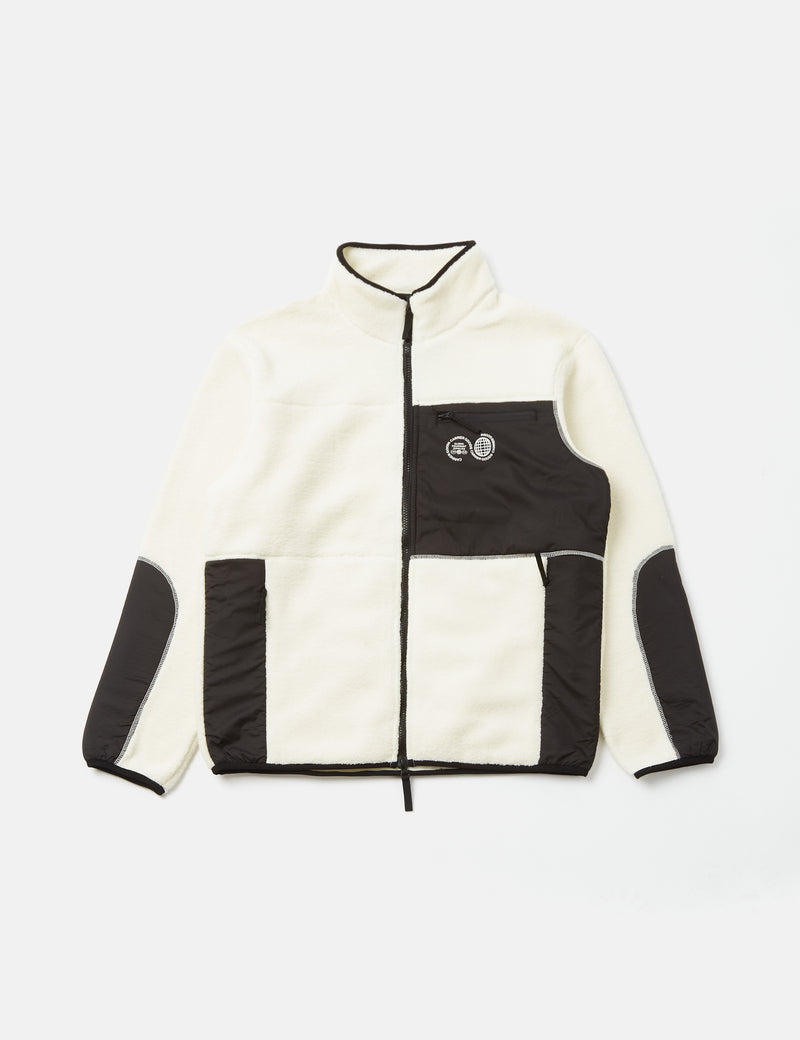 Carrier Goods Borg Zip Through Fleece Jacket - Snow