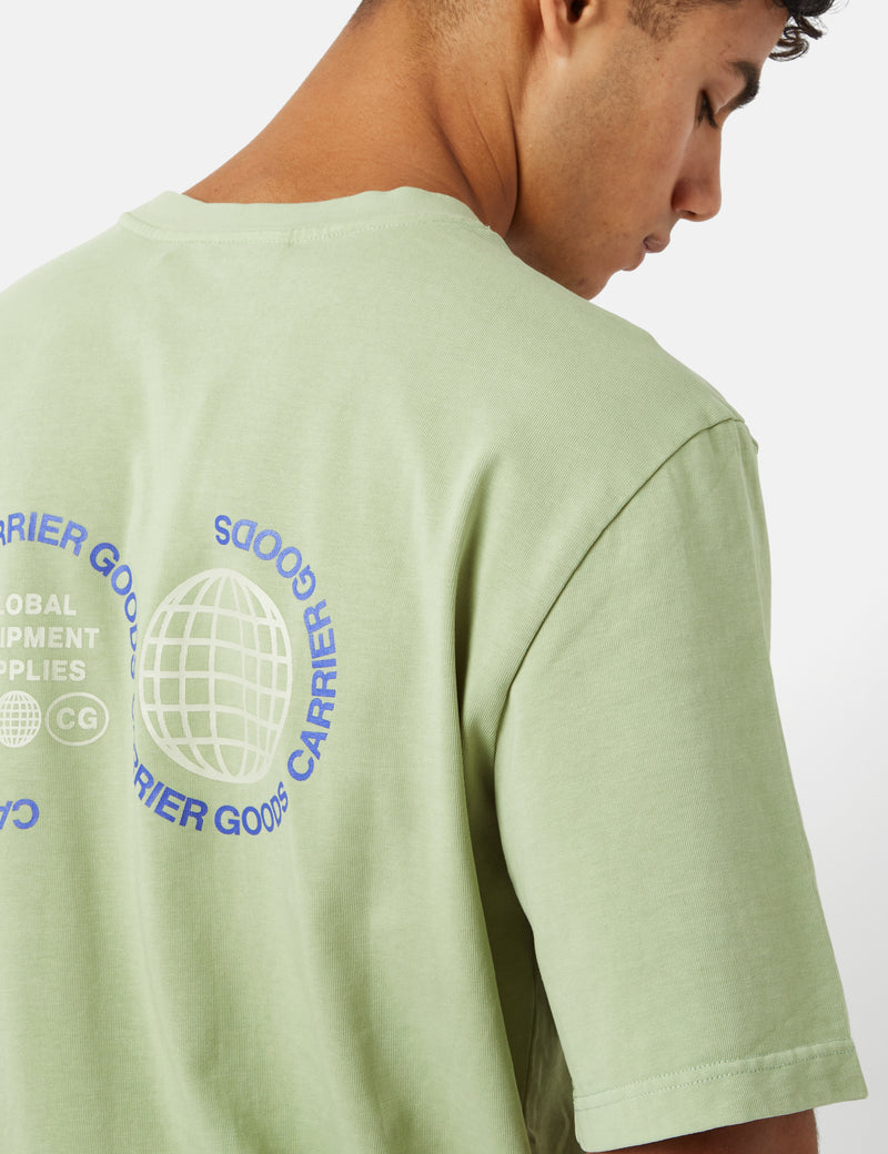 Purple Mountain Observatory Globe T-Shirt - Reseda Green