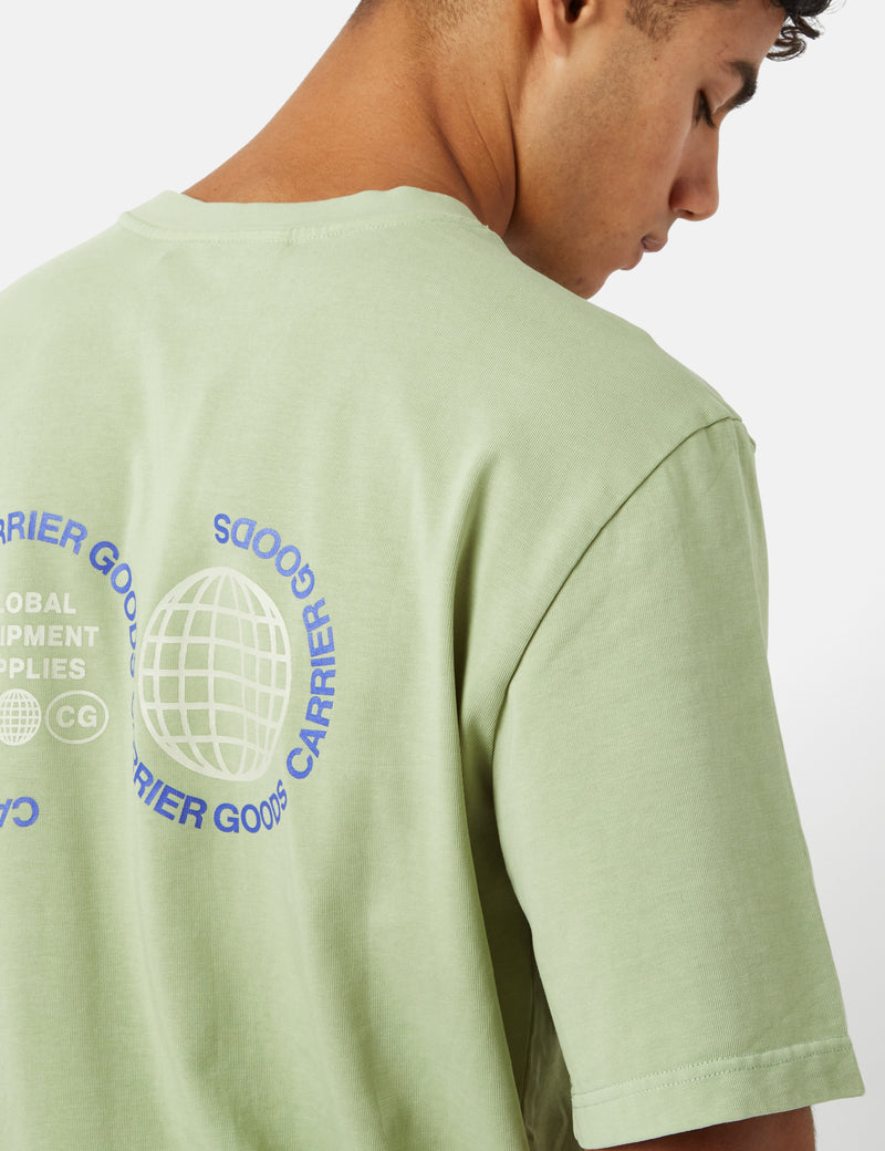 Purple Mountain Observatory Globe T-Shirt - Reseda Green