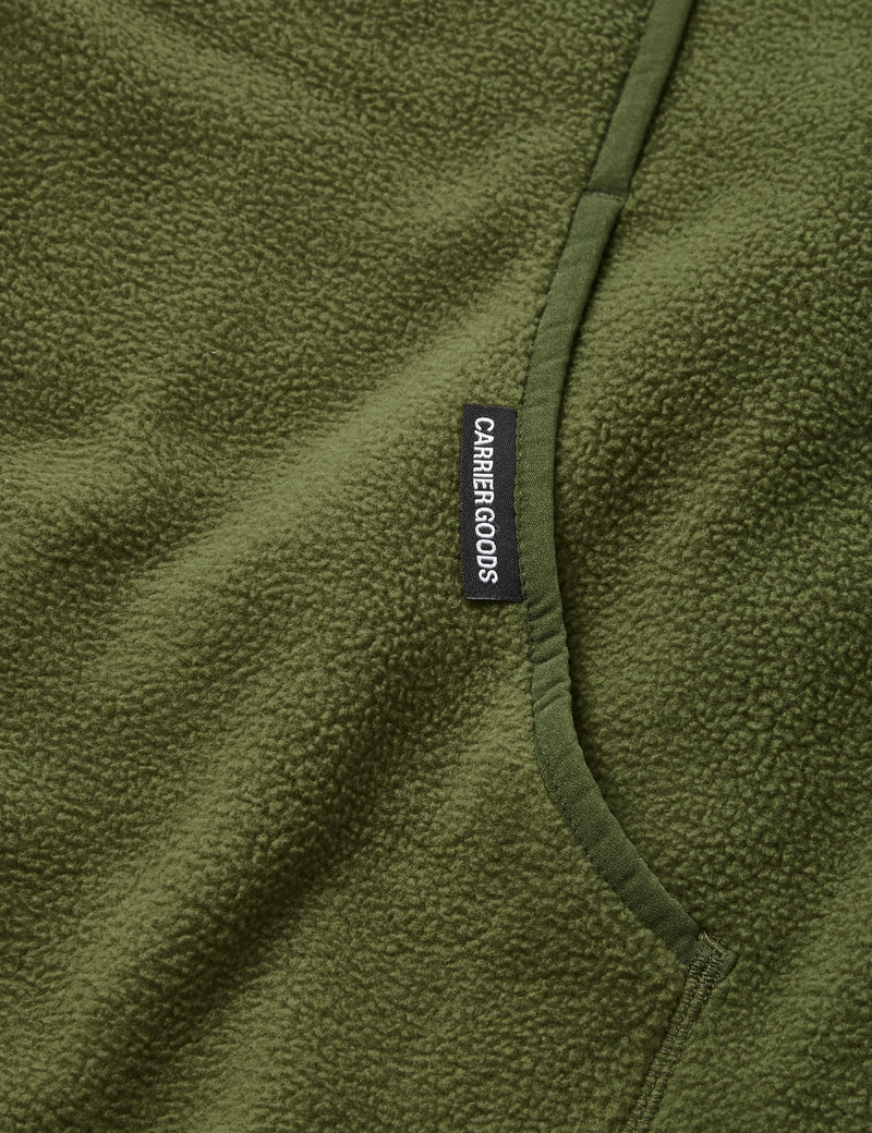 Carrier Goods Micro Fleece Cardigan - Cardamon Green