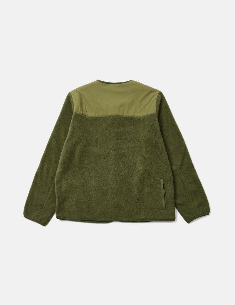 Carrier Goods Micro Fleece Cardigan - Cardamon Green