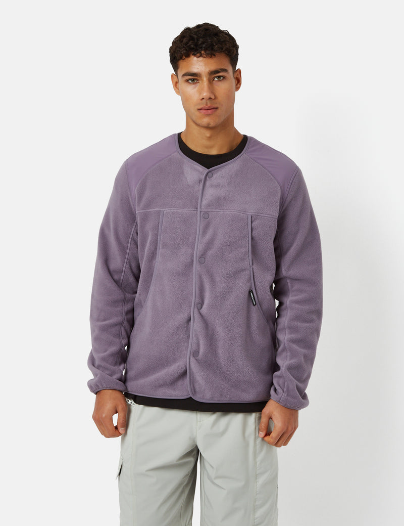 Purple Mountain Observatory Micro Fleece Cardigan - Purple Sage