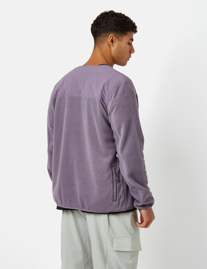Purple Mountain Observatory Micro Fleece Cardigan - Purple Sage