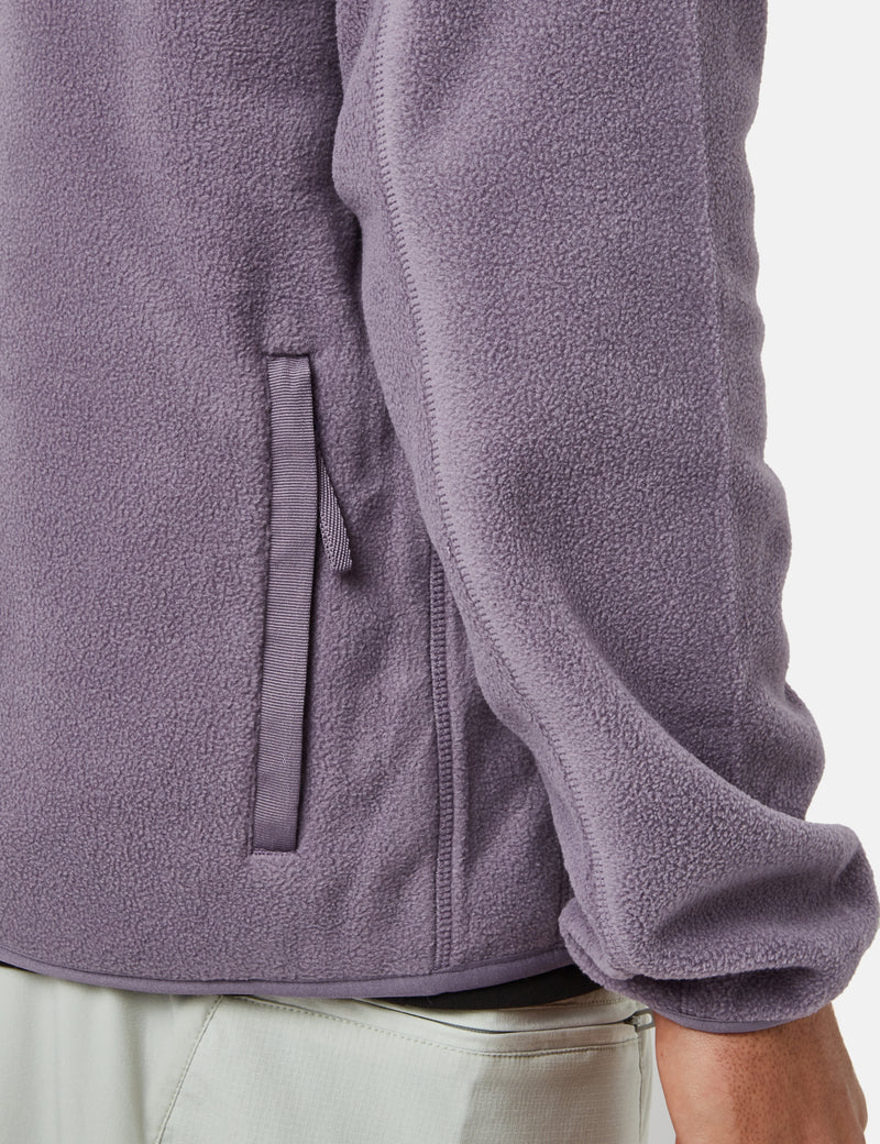 Purple Mountain Observatory Micro Fleece Cardigan - Purple Sage