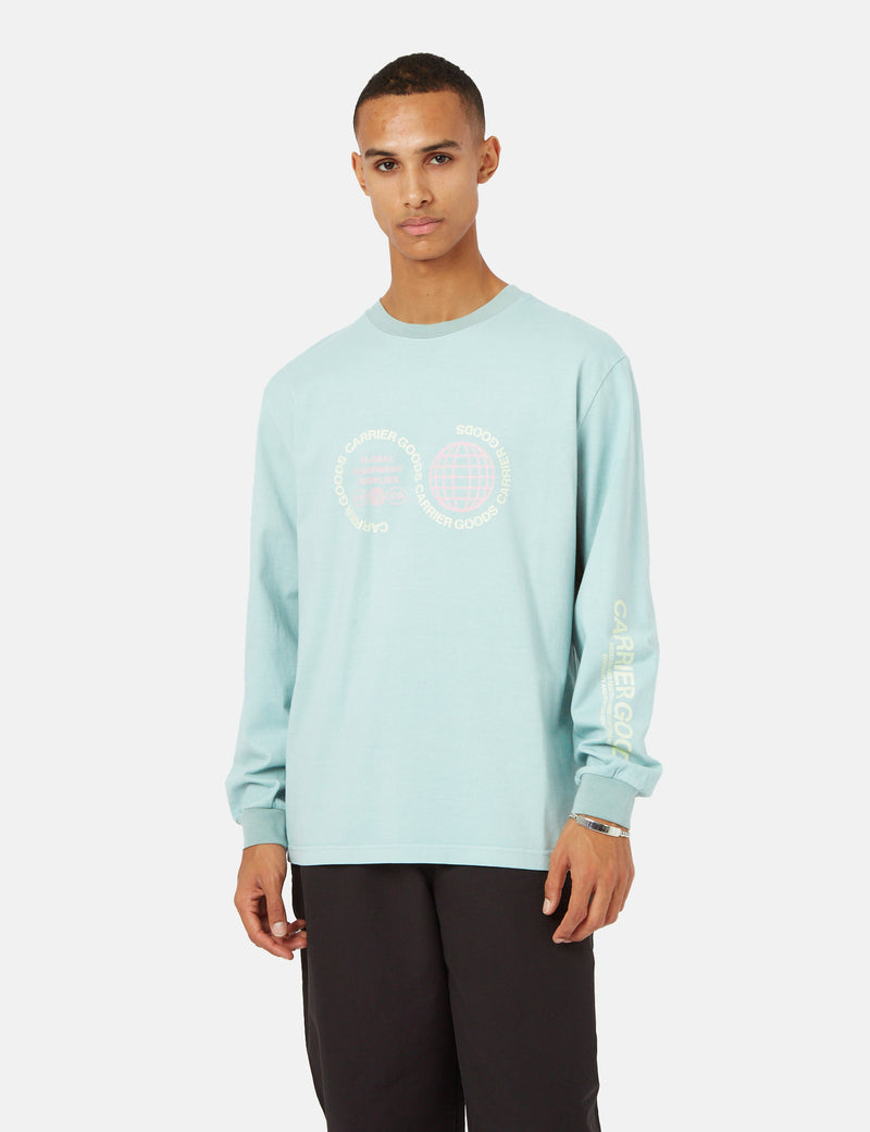 Carrier Goods Core Logo Long Sleeve T-Shirt - Sky Blue