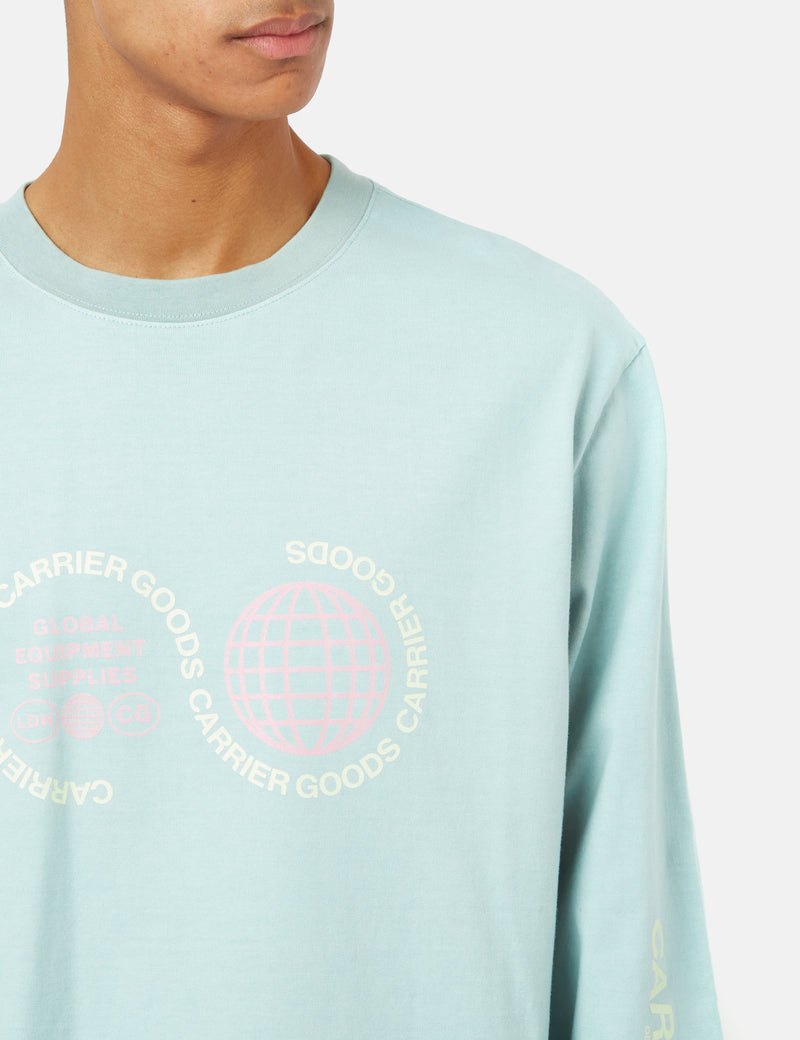 Carrier Goods Core Logo Long Sleeve T-Shirt - Sky Blue