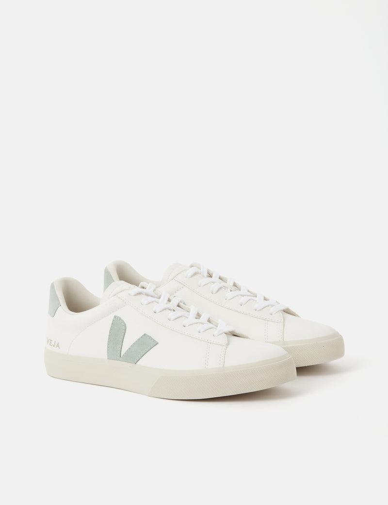 Veja Campo Trainers (Chromefree Leather) - Extra White/Matcha