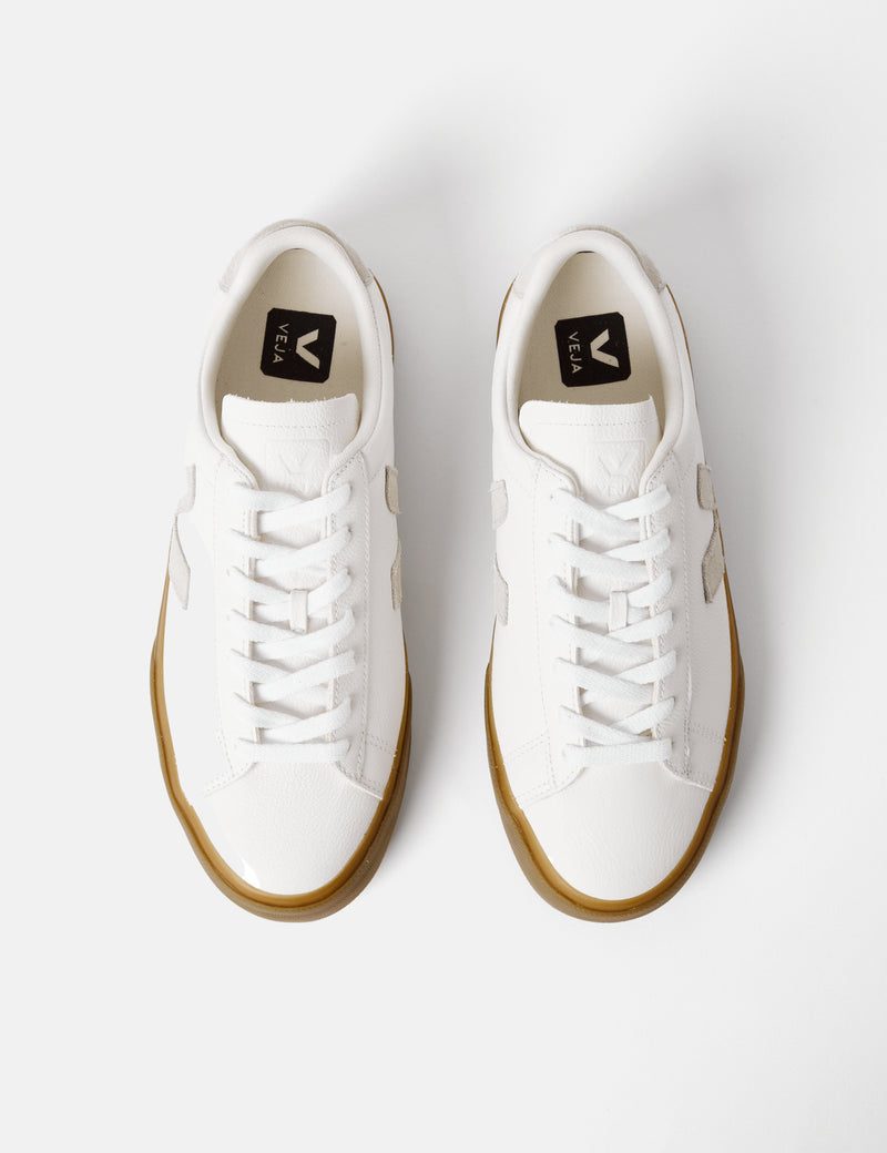 Women's Veja Campo Trainers (Chromefree Leather) - Extra White/Natural/Natural