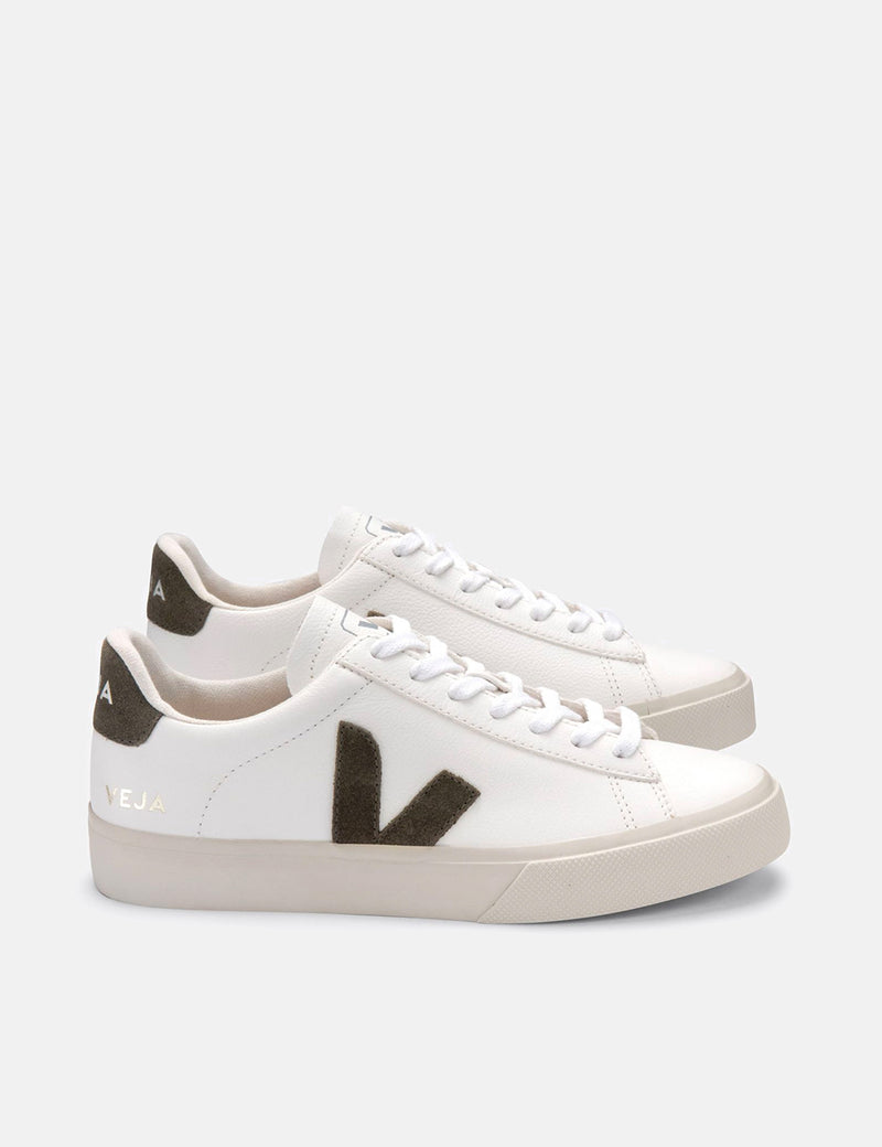 Baskets Veja Campo (Sans Chrome) - Blanc Extra/Kaki